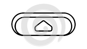 Slider button icon, control, interactive element, vector design Generative AI