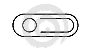Slider button icon, UI control, option selection, vector design Generative AI