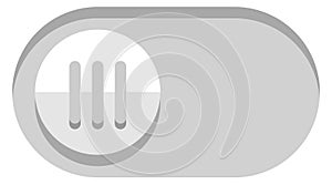 Slider button. User interface control toggle element