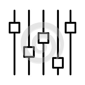 Slider, fader, potentiometer icon - Editable stroke