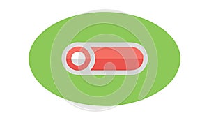 Slider toggle switch, on off control interface, vector design Generative AI
