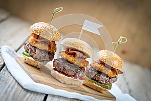 Sliders beef tall mini burgers sharing food