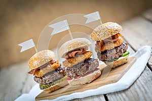 Sliders beef tall mini burgers sharing food