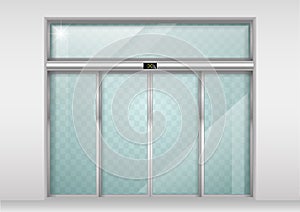 Sliding glass automatic doors