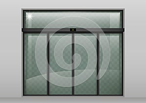Sliding glass automatic doors