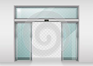 Sliding glass automatic doors photo