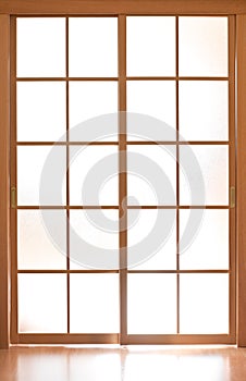 Sliding glass modern door in japan style