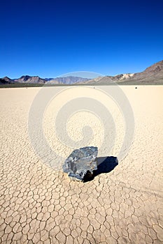 Sliding Rock on Dry Lake Bed