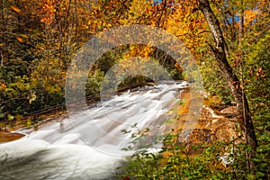 Sliding Rock Falls on Looking Glass Creek in Pisgah National Forest, North Carolina, USA