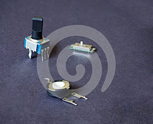 Sliding and rotating potentiometers