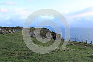 Slieve League cloudy evening view - Northern Ireland travel - Atlantic ocean - Irish tours