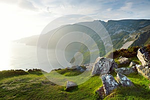 Slieve League, Irelands highest sea cliffs, located in south west Donegal along this magnificent costal driving route.