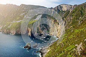 Slieve League, Irelands highest sea cliffs, located in south west Donegal along this magnificent costal driving route. One of the