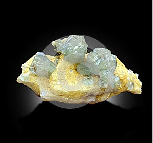 Slight green Herderite with tourmaline Mineral specimen from skardu Pakistan photo