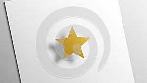 Slightly above the surface. The backdrop is plain and minimalist