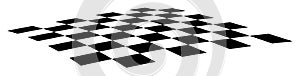 Slightly curved checkerboard