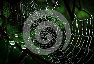 Slightly damp web. AI Generated