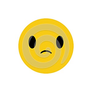 Slightly frowning face emoticon filled outline icon, line vector sign, linear colorful pictogram isolated on white. Emoji symbol,