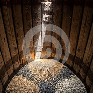 And slightly worn, with visible grain and knots, adding texture to the