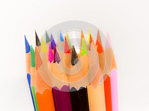 Slim crayon tips blur