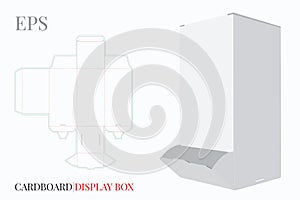 Slim Dispenser Box Template with die cut laser cut lines photo