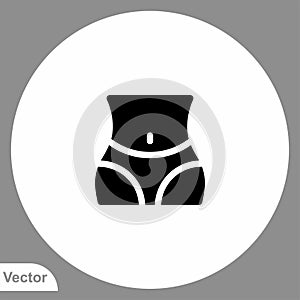 Slim waist vector icon sign symbol