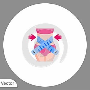 Slim waist vector icon sign symbol