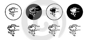 Slime vector icon set collection. Slime Outline flat Icon