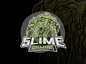 Slime monster mascot esport logo design