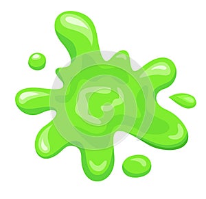 Slime splashes on white, background, vector art and illustration. Realistic green slime. Graphic concept for your design