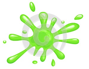 Slime splashes on white, background, vector art and illustration. Realistic green slime. Graphic concept for your design