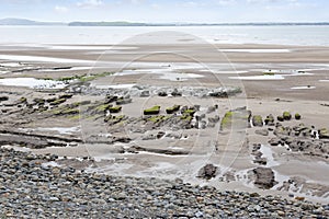 Slimey mud banks at Beal beach