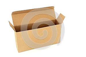 Slimline Brown Cardboard Rectangular Shape Box photo