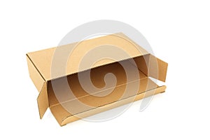Slimline Brown Cardboard Rectangular Shape Delivery Box photo