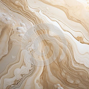 Slimy Marble: Beige Stone Liquid Painting With Ultrafine Detail