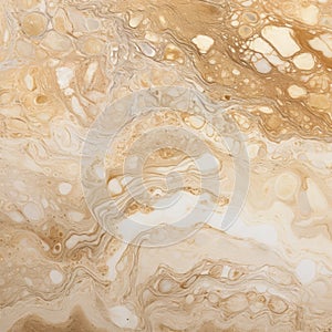 Slimy Marble: Beige Stone With Smooth Swirls And Flowing Liquid