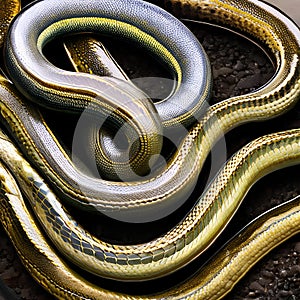 A slimy and slithery texture with eels and snakes5, Generative AI