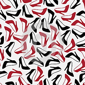 Slingback shoes seamless pattern