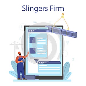Slinger online service or platform. Professional workers photo