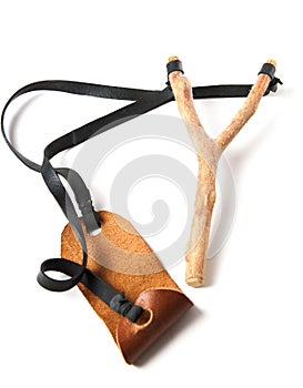 Slingshot on white background