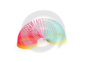 Slinky (Stress Spring Toy), Isolated On White Background photo