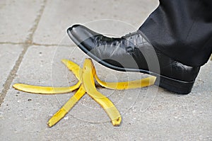 Slip and fall on a banana skin