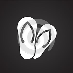 Slipers on black background