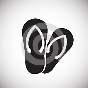 Slipers on white background