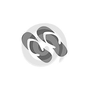 Slippers icon logo design illustration template