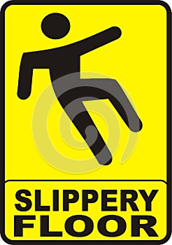 Slippery Floor Sign photo