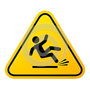 Slippery floor sign