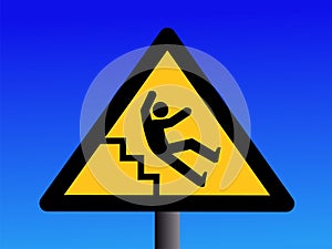 Slippery steps sign