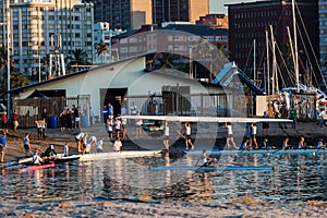 Slipway Athletes Rowing Canoes Regatta