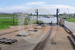 Slipway seawards in the Port of Carolinensiel